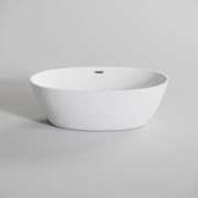 OVAL Cadă de baie freestanding, alb, 155x80x58 cm