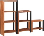 vidaXL Raft pentru cărți 3 pcs Maro 50 x 30 x 110 cm