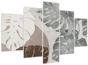 Tablou - Design cu frunze (150x105 cm)