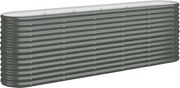 vidaXL Strat înălțat grădină 224x40x68 cm oțel galvanizat