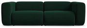 Canapea verde-închis cu tapițerie din catifea 228 cm Ekahi – Makamii