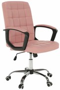 Fotoliu de birou, piele ecologica roz RULIS