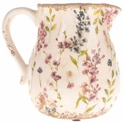 Vaza ceramică uscată Vintage garden bej, 16 x 15,5x 13 cm