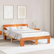 vidaXL Cadru de pat Maro ceruit 140 x 200 cm Lemn masiv de pin