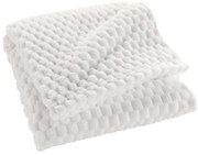 Pătură din flanel 125 x 150 cm FROSTY, albă
