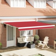 vidaXL Material de înlocuire pentru copertină Roșu 400 × 350 cm Pânză