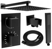 Mexen Cube DR02 set de duș încastrat cu duș de ploaie 30 cm, negru - 77502DR0230-70