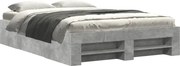 vidaXL Cadru de pat, gri beton, 120x200 cm, lemn prelucrat