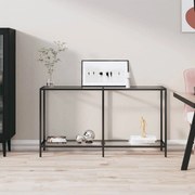 vidaXL Masă consolă, transparent, 140x35x75,5 cm, sticlă securizată