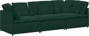 vidaXL Canapea modulară cu perne, verde închis, catifea