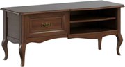 Comodă TV lemn masiv nuc Alexandros I, 129,9 × 49,8 × 55,7 cm