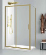 Cabina de dus dreptunghiulara Fluminia Iris Gold 100x80 cm finisaj auriu periat