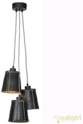 Lustra cu 3 pendule din cauciuc reciclat AMAZON, 15cm AMAZON/15/H3/B