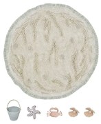 Covor de joacă pentru copii bej din bumbac ø120 cm Island – Lorena Canals