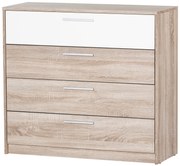 Comodă Melinne 06 (stejar sonoma 3D + alb). 1068190