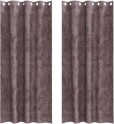 vidaXL Cortine din catifea cu perdele 2 pcs Maro 225 x 140 cm Catifea