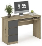 Masa de birou Cino stejar artizan/grafit L120 cm