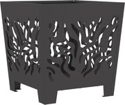 vidaXL Cuptor de foc Negru 40 x 40 x 40 cm Oțel