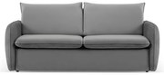 Canapea gri extensibilă cu tapițerie din catifea 194 cm Vienna – Cosmopolitan Design