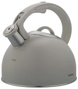 Ceainic cu fluier Klausberg KB-7912, 2.5 l, Maner cu efect de lemn, Inductie, Gri deschis