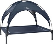 vidaXL Pat pentru câini Manual Albastru marin 90 x 81 x 80,5 cm Oțel