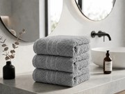 Prosop de maini Classic 50 x 100 cm gri deschis, 100% bumbac