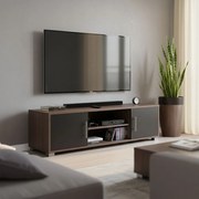 Comoda TV Serynka, nuanta stejar-antracit, 120 x 40 x 40 cm