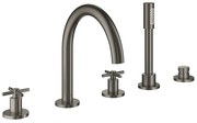 Baterie cada - dus Grohe Atrio 5 elemente antracit periat Hard Graphite