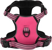 vidaXL Ham pentru câini cu dungi reflectorizante reglabil, roz, XL