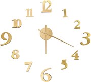 vidaXL Ceas de perete 3D, auriu, 100 cm, XXL, design modern