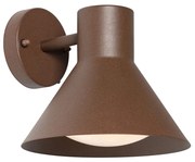 Lampă de perete exterioară industrială maro ruginiu con IP44 - Natas