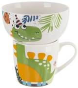 Orion Cană din porțelan cu farfurie Dino, 0,35 l