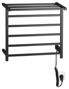 Sapho - Uscător electric pentru prosoape ELZOR 60W/230V 47x50 cm negru mat