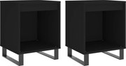 vidaXL Noptiere, 2 buc., negru, 40x35x50 cm, lemn compozit