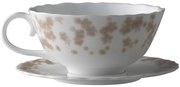 Cana de ceai roz cu farfurie 30 cl Colectia Slåpeblom - Wik & Walsøe