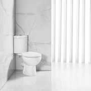 Set vas WC pe pardoseala Inter Ceramic Rimless alb cu rezervor pe colt si capac Quick Release