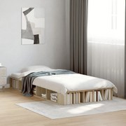 vidaXL Cadru de pat, stejar sonoma, 75x190 cm, lemn prelucrat