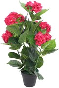 vidaXL Hortensie artificială cu ghiveci 60 cm, roșie