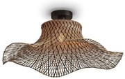 Plafoniera din bambus Ibiza L 65cm, negru/ natur