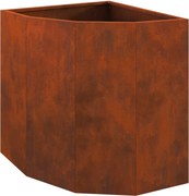 vidaXL Ghiveci de colț Ruginit 45 x 45 x 50 cm