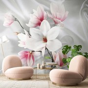 Tapet magnolie albă