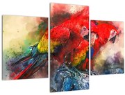 Tablou - Papagali roșii ara (90x60 cm)