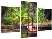 Tablou - Nava din lemn în canal , Thailand (90x60 cm)