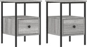 vidaXL Noptiere, 2 buc., gri sonoma, 34x36x50 cm, lemn compozit