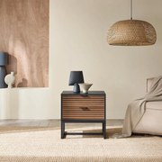 NON18 - Set 2x Noptiere cu 2 sertare si Fronturi riflate - Negru - Maro