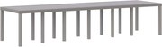 vidaXL Masă de Grădină Gri deschis 350 x 100 x 74 cm poliratan
