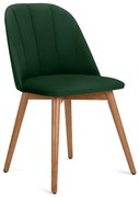 Scaun de dining BAKERI 86x48 cm verde închis/stejar deschis