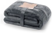 Pătură din microfibră DecoKing Mic, 200 x 220 cm, gri închis
