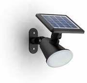 Lampă solară de perete Philips Jivix pentruexterior 1,4W 2700K, negru