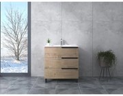 Torino Sonoma Dulap de baie cu lavoar 80cm